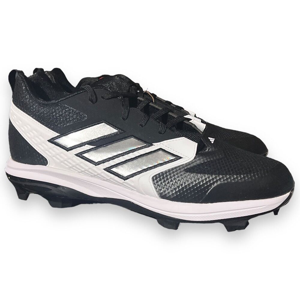 adidas Cleats Mens 13 Baseball Black ICON 7‎ TPU Silver 3 Stripes IG7109 Spring